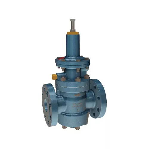 1-1/2" Watson McDaniel 403-16-N-0010-R Piston-Actuated Pressure Regulating (For Steam & Gas), Ductile Iron Body, 100 - 200 PSIG Remote Sensing, Pilot-Operated, NPT