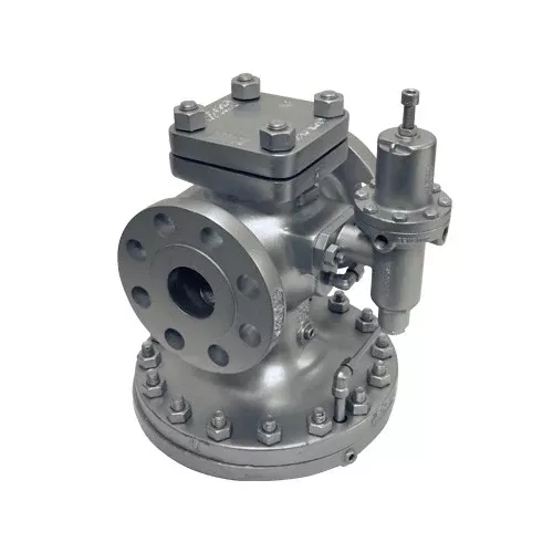 1-1/2" Watson McDaniel HSP-16-F300-R Pilot-Operated Pressure Regulating Valve, 75 - 300 Psig (Red), Carbon Cast Steel Body, Standard Valve Port, 300# Flange