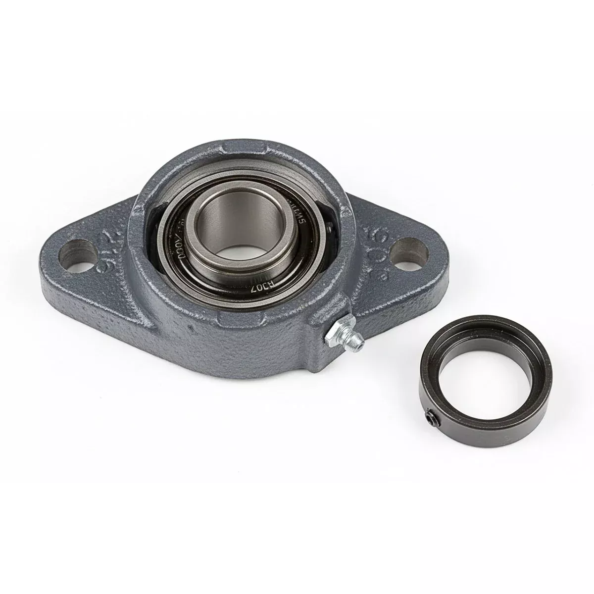 1-1/4" 2 HOLE CAST IRON FLANGED BEARING - 72mm HOUSING -WITH ECCENTRIC LOCKING COLLAR