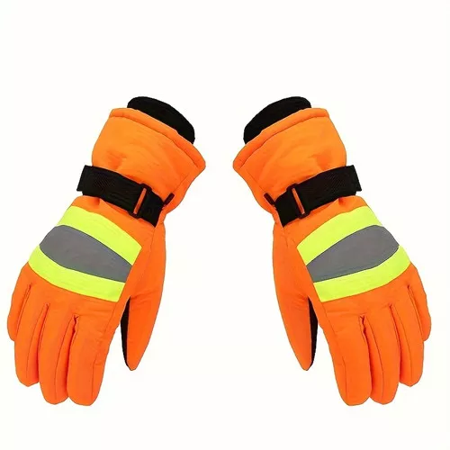 1 Pair Winter Thickened Warm Gloves, Windproof Cold-Resistant, Hand Washable Woven Polyester Fiber, for Outdoor Work, Hiking, Skiing, Cycling