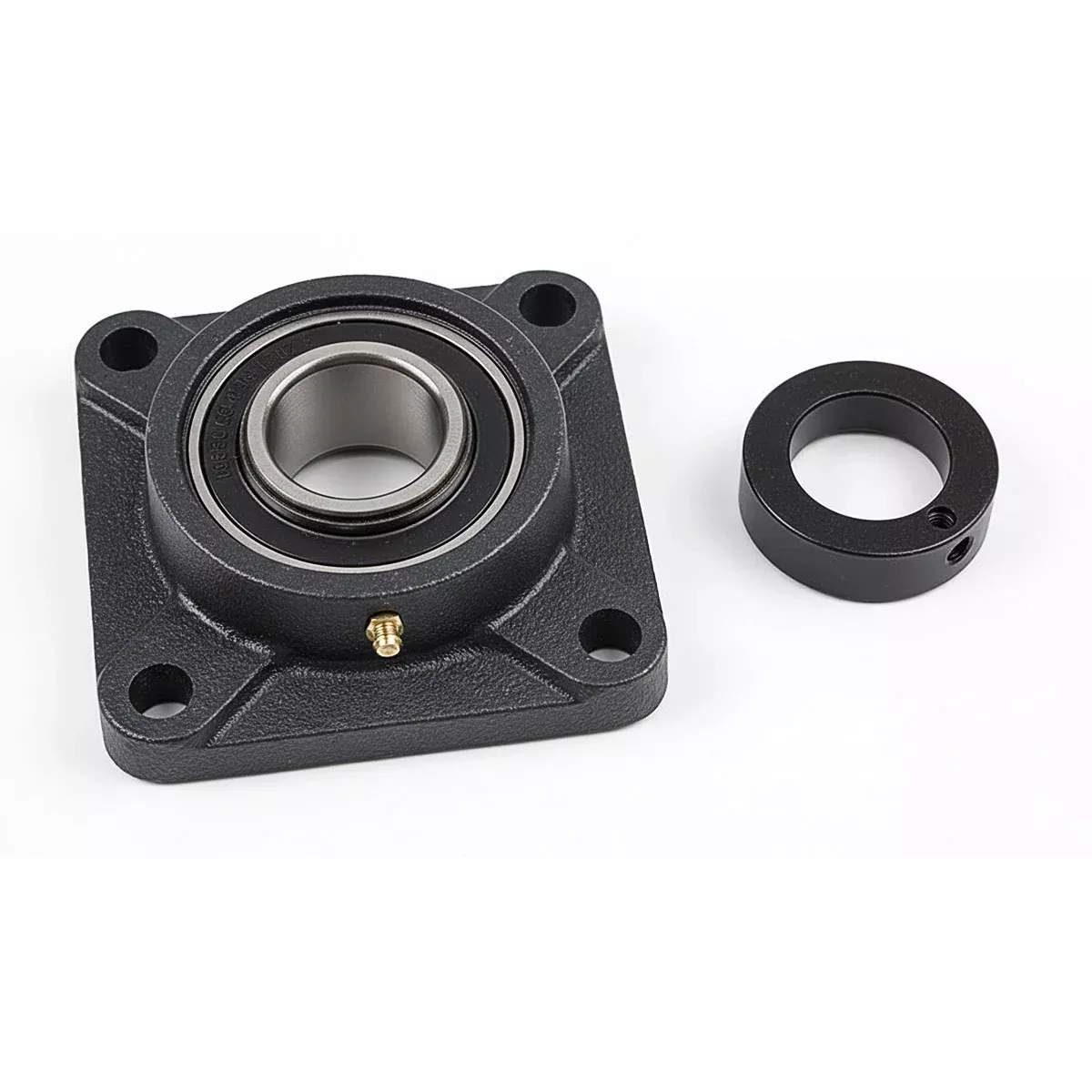 4 HOLE CAST IRON FLANGE WITH 1-1/2" BEARING- ECCENTRIC LOCK COLLAR