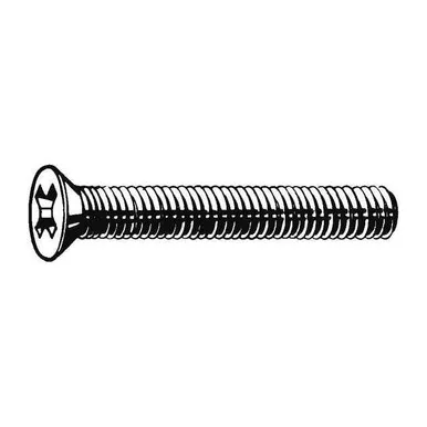 #8-32 x 3-4 in Phillips Flat Machine Screw, Zinc Plated Steel, 100 PKU24670.016.0075
