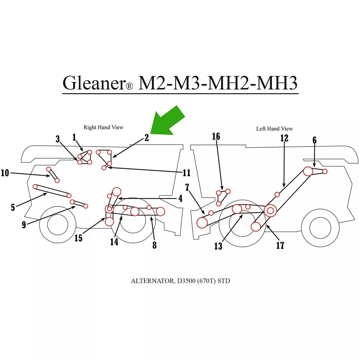 Alternator Belt for Gleaner L2, M2, M3 | 71181482