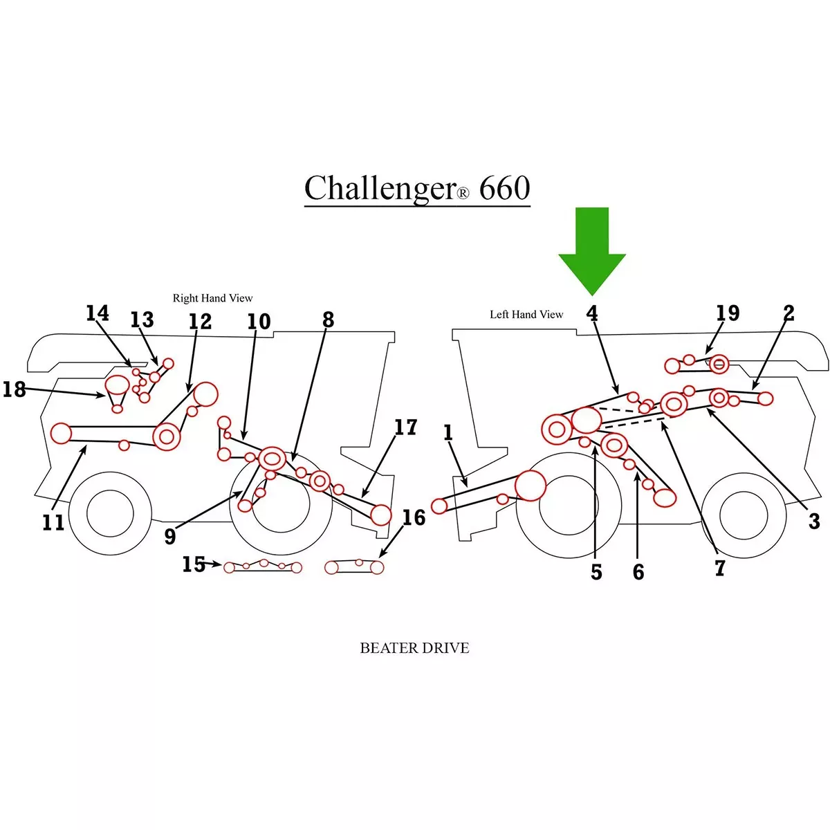 Beater Belt for Challenger, Massey Ferguson and Gleaner | 71386352