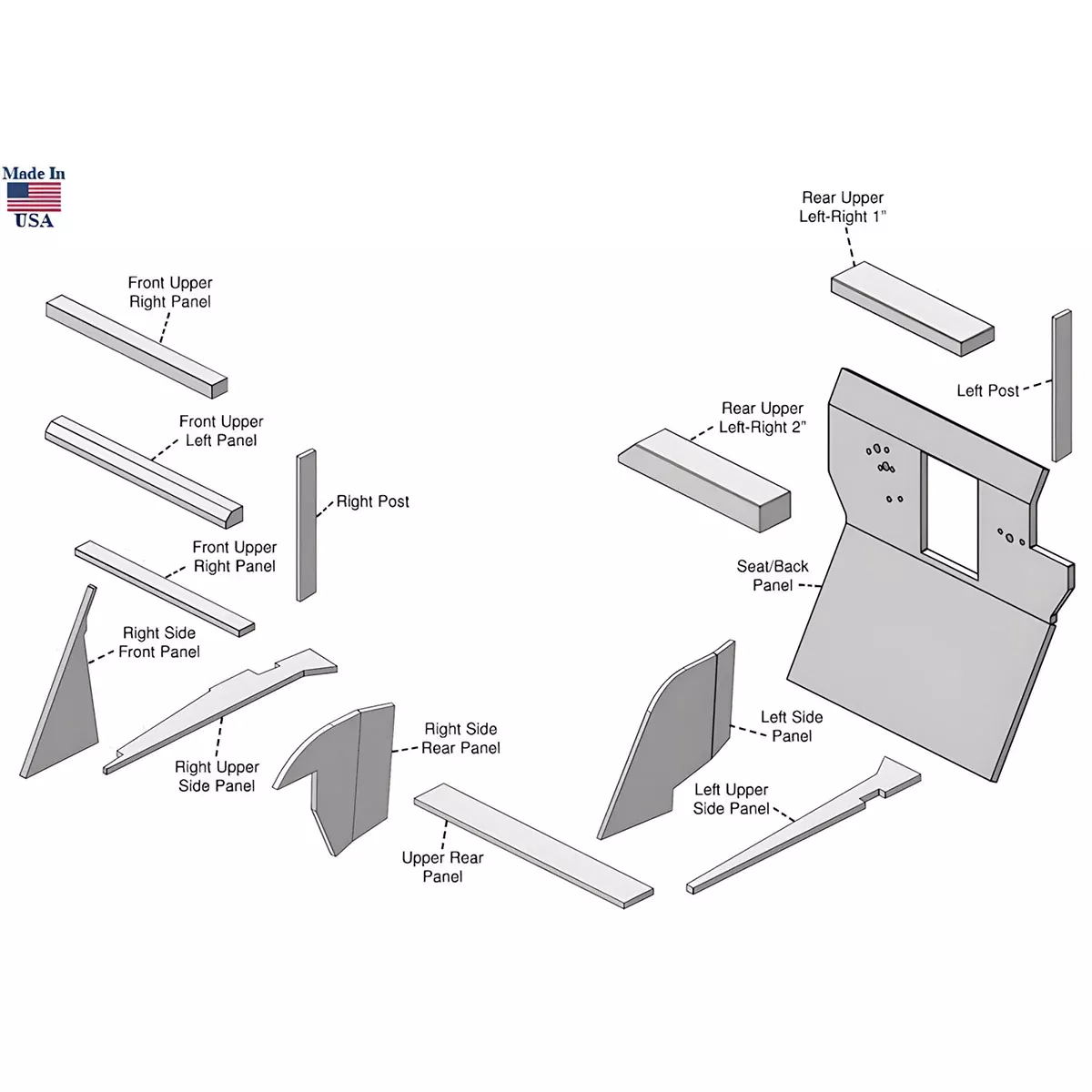 Black Upholstery Kit for Allis Chalmers 6060, 6070, 6080 | AC6060UK