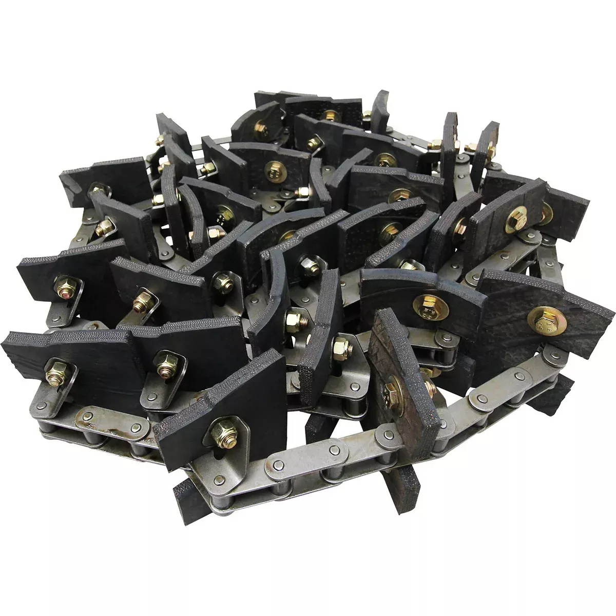 Clean Grain Elevator Chain, Rubber Paddles for Case IH 1640, 1644, 1660+ | 1321334C92