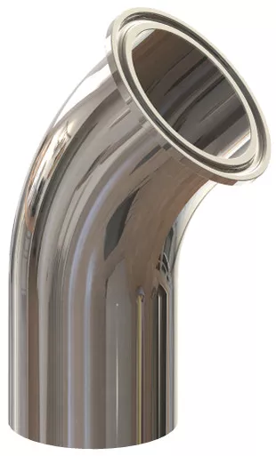 Dixon T2KM-075PL .75" BPF Clamp x Weld 45 Elbow SF1
