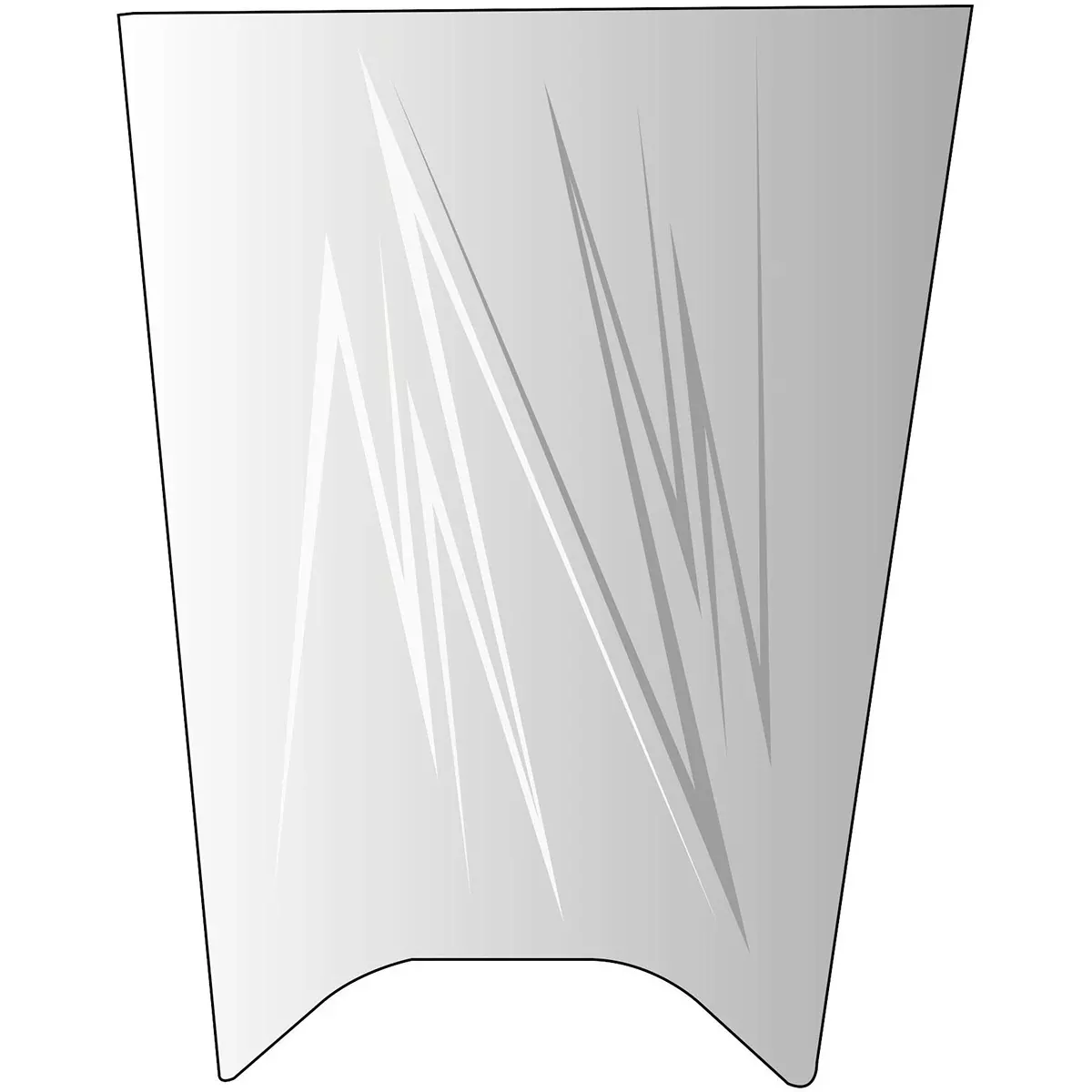 Front Windshield Glass for John Deere Wheel 444K, 524K+ | T230096
