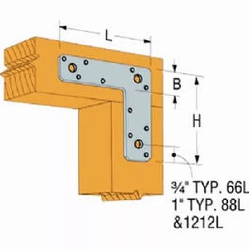 “L” Strap Tie Connector 6 x 6-In.