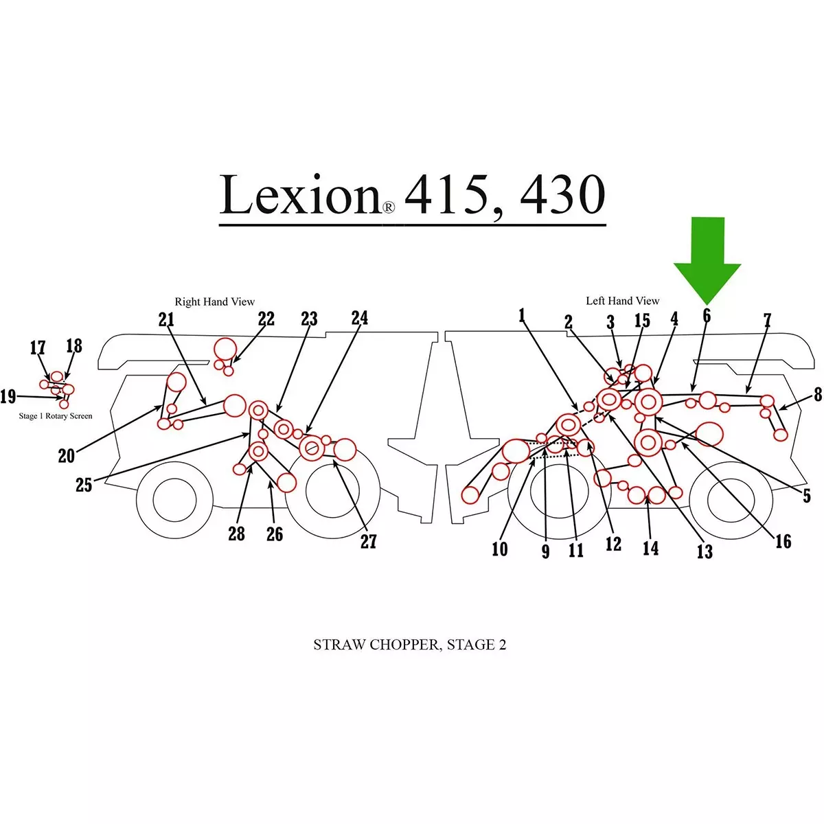 Straw Chopper Belt for Lexion 405, 410, 415, 430 | 667683