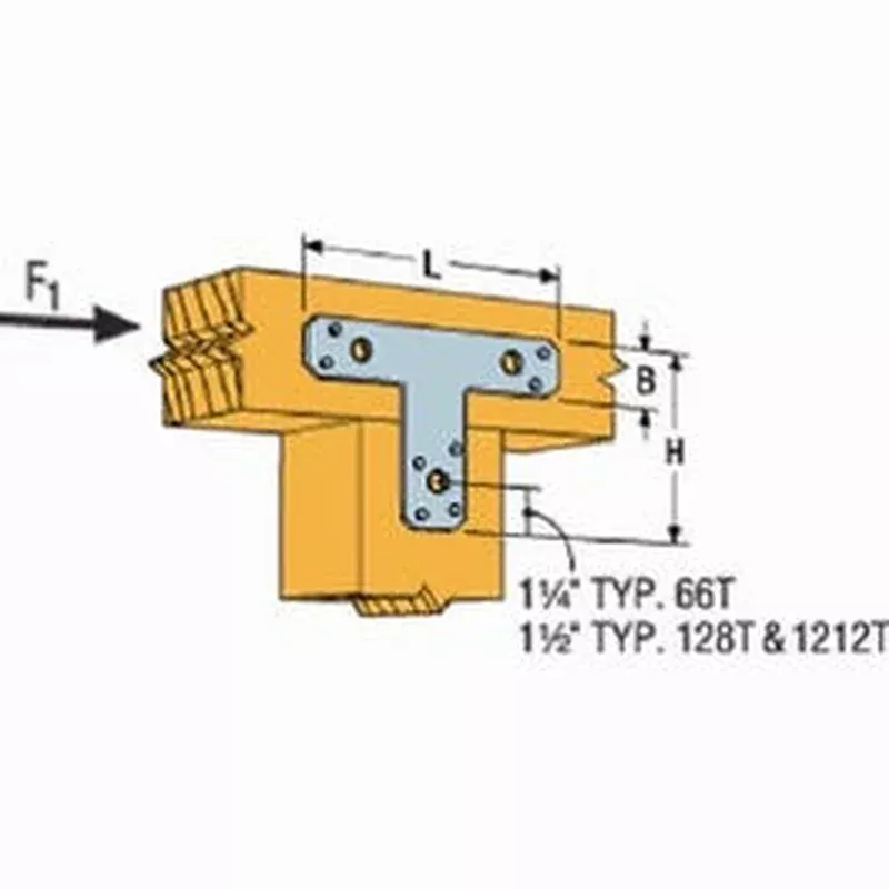 “T” Strap Tie Connector 6 x 6-In.