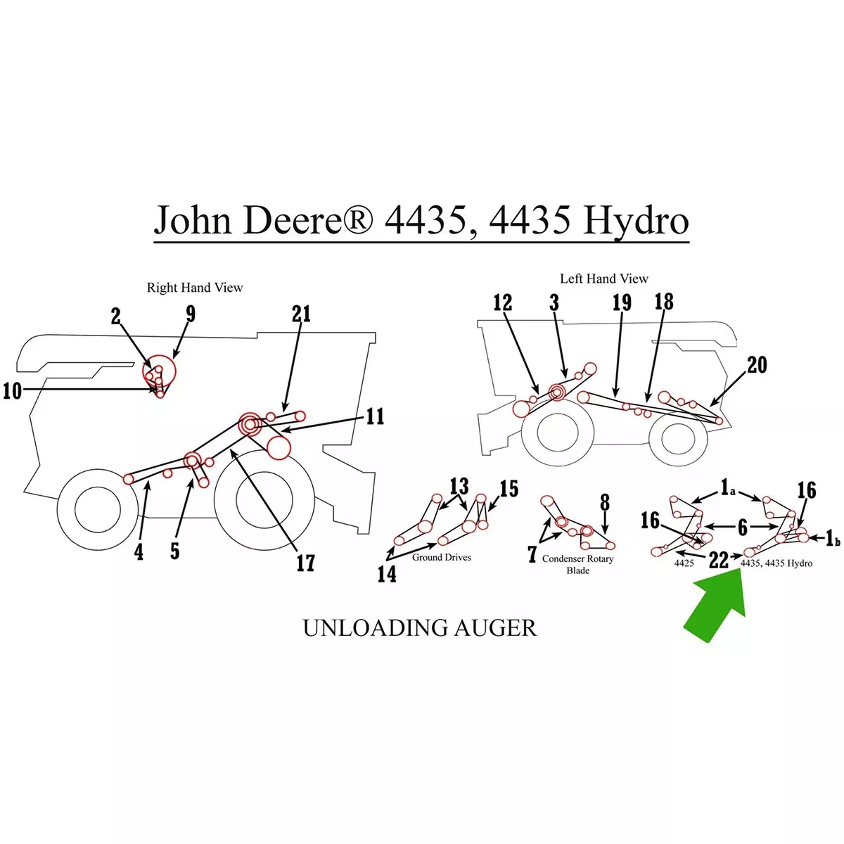 Unloading Auger Belt for John Deere 4435 | Z51212