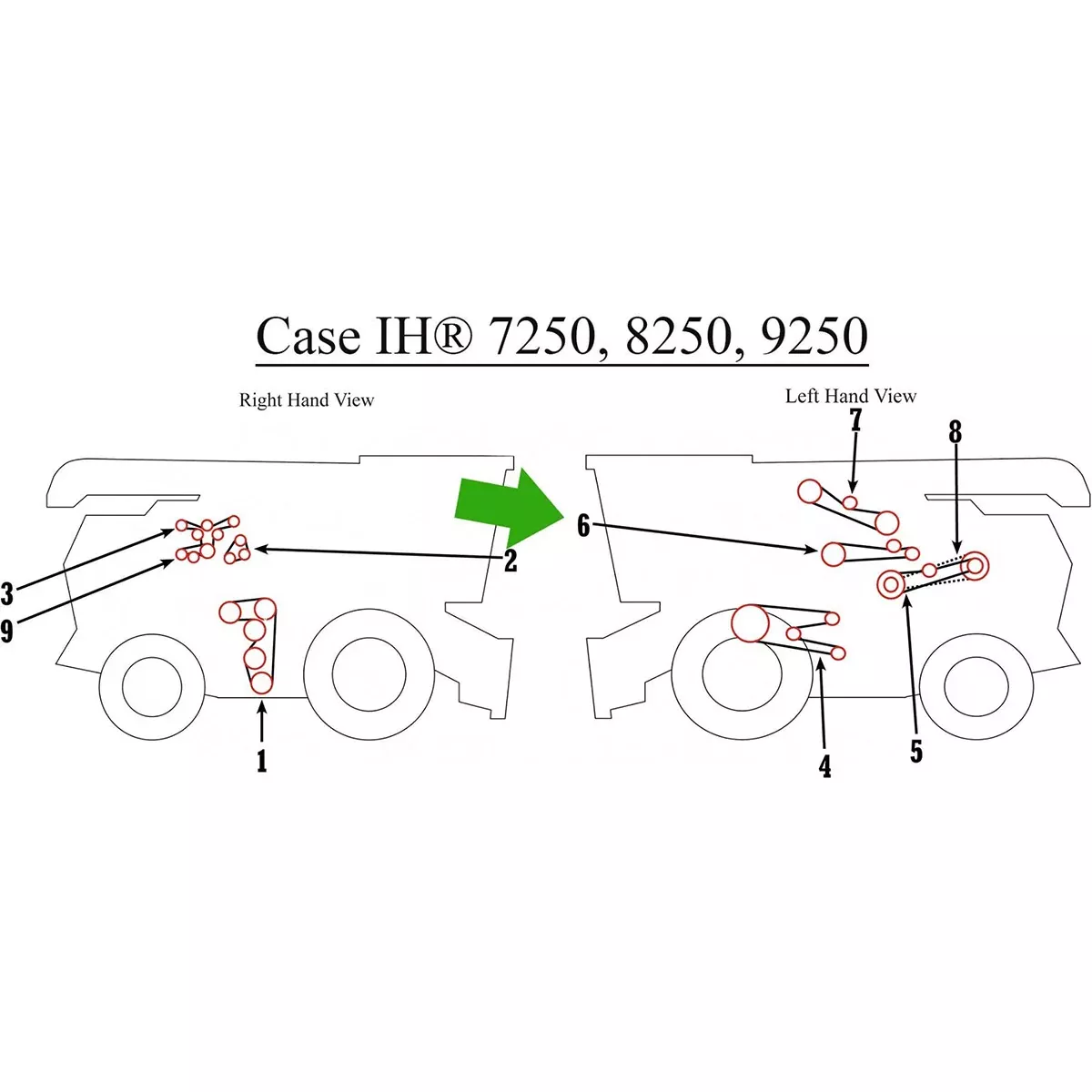 Unloading Auger Drive Belt for Case IH and Ford New Holland | 87011585