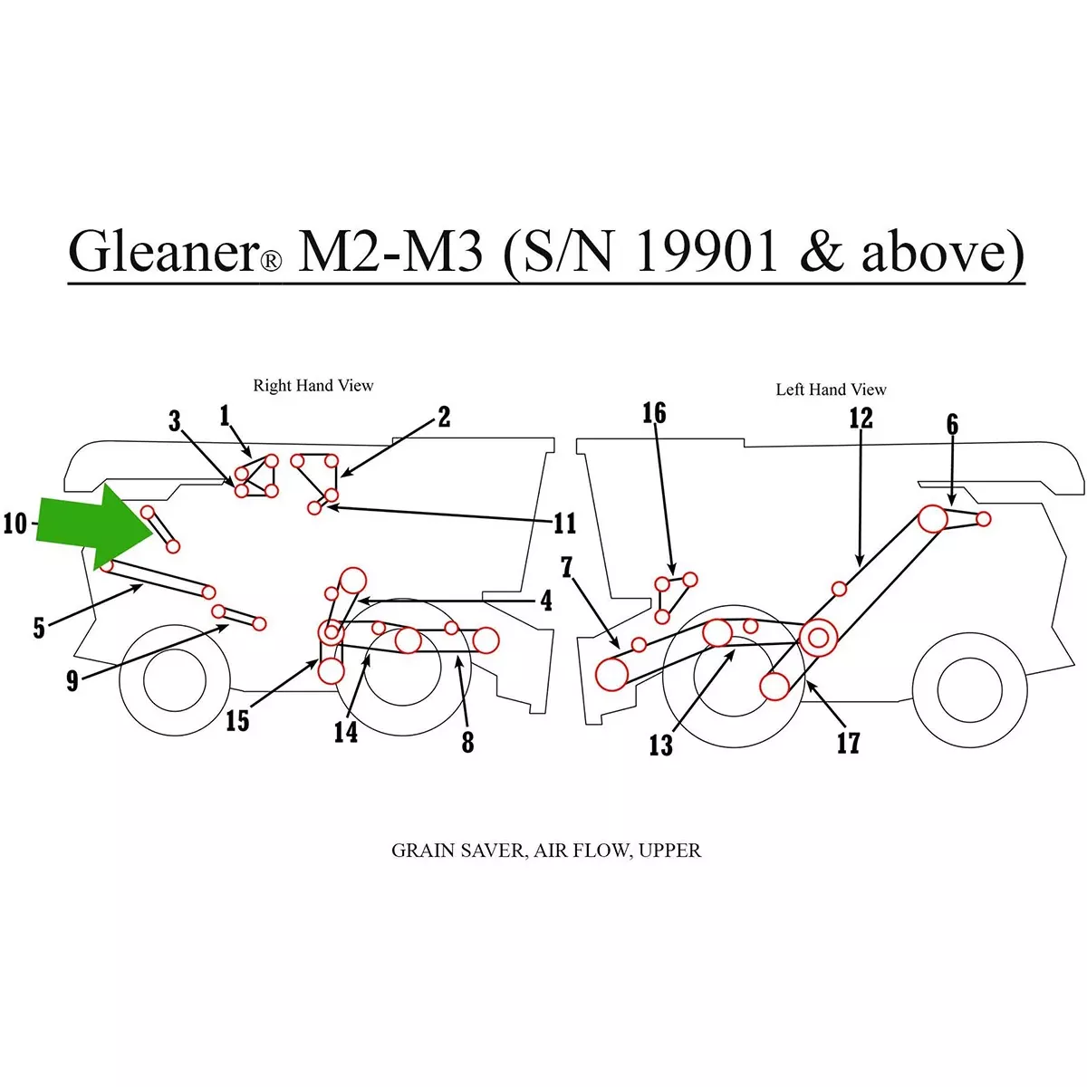 Upper Air Flow Grain Saver Belt for Gleaner L2, L3, M2, M3 | 71306291