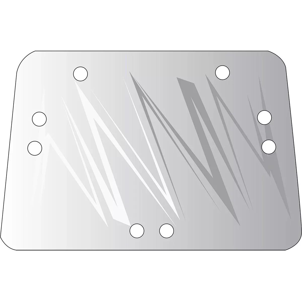Upper Rear Window Glass for John Deere 7200, 7210, 7400+ | R110990