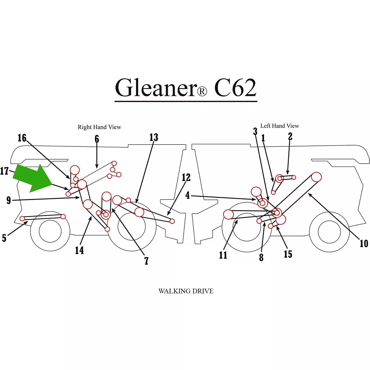 Walking Drive Belt for Gleaner C62 | 71380655