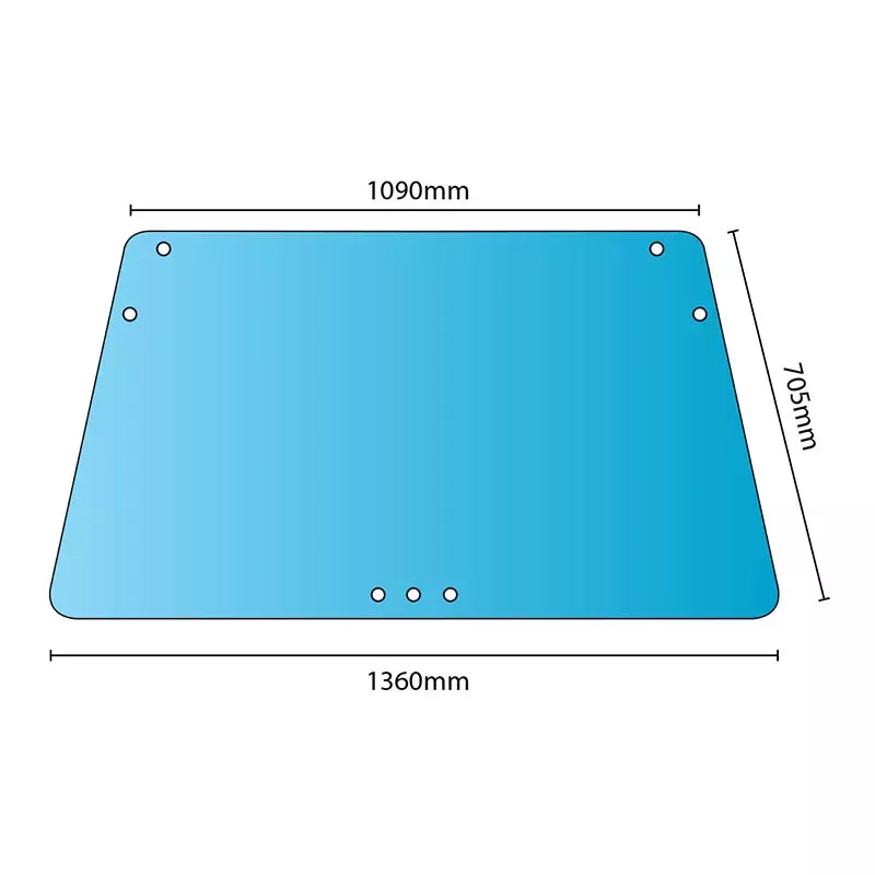 Windscreen Glass for Deutz DX4, DX6, DX7, DX Series Cab Tractors
