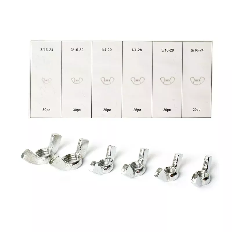 Wing Nut Kit 150 Pieces Metric Hardware Collection for General Purpose Farm Applications