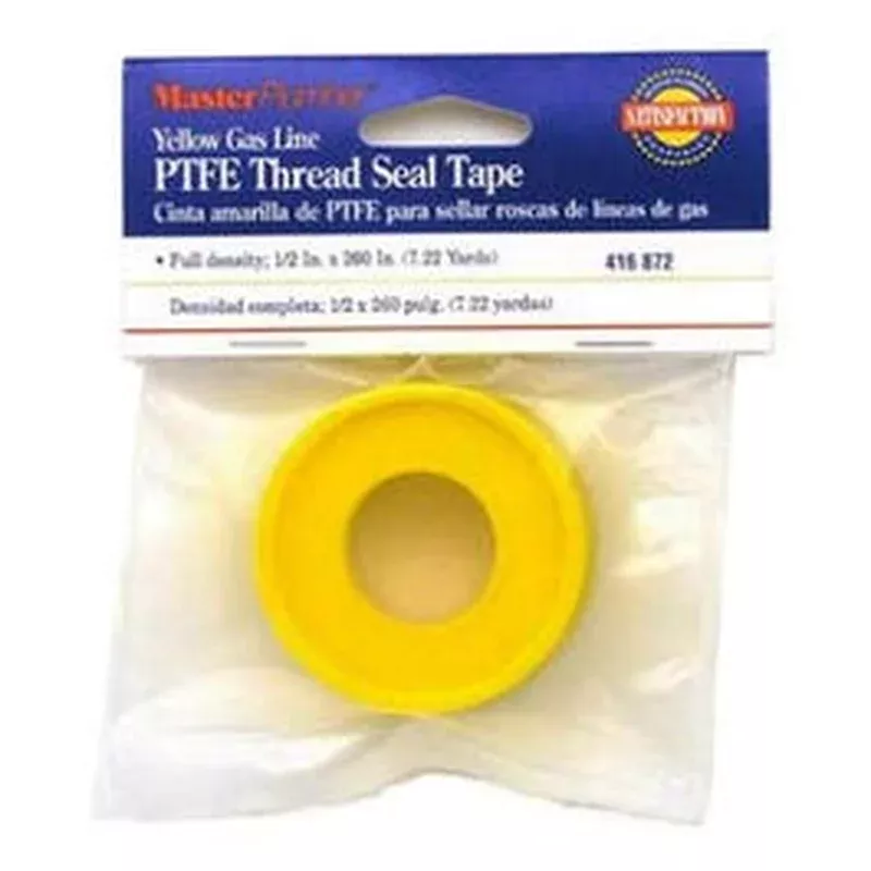 Yellow Gas Line Pipe Thread Seal Tape 1/2 x 260-In.